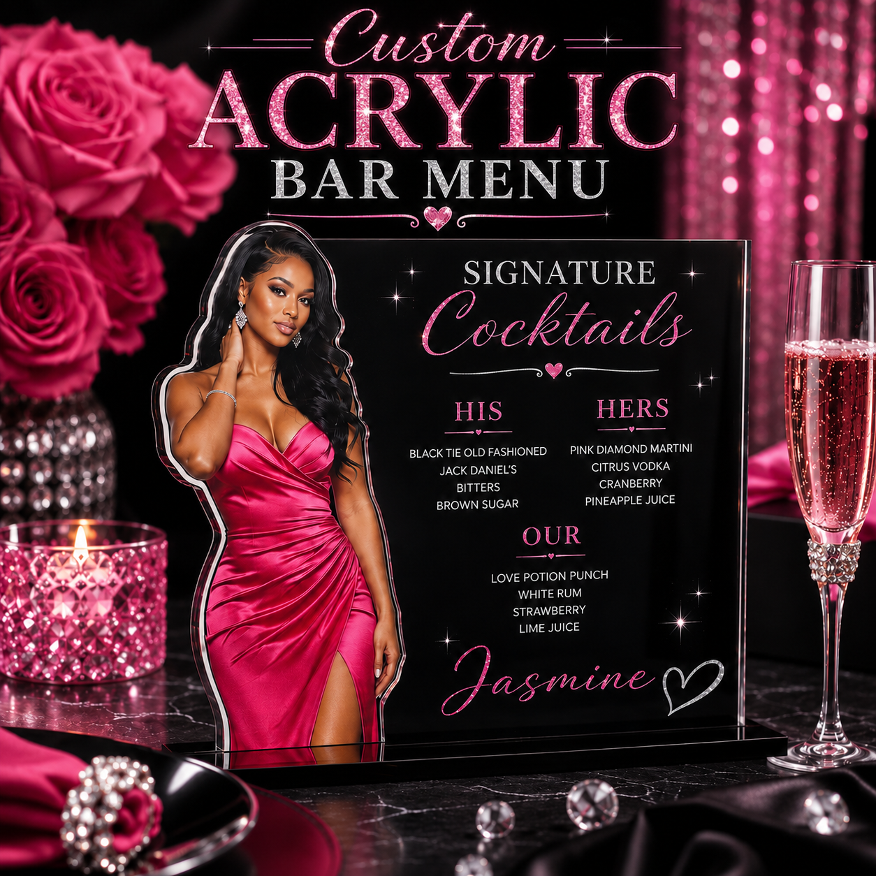 Acrylic Bar Menu Sign
