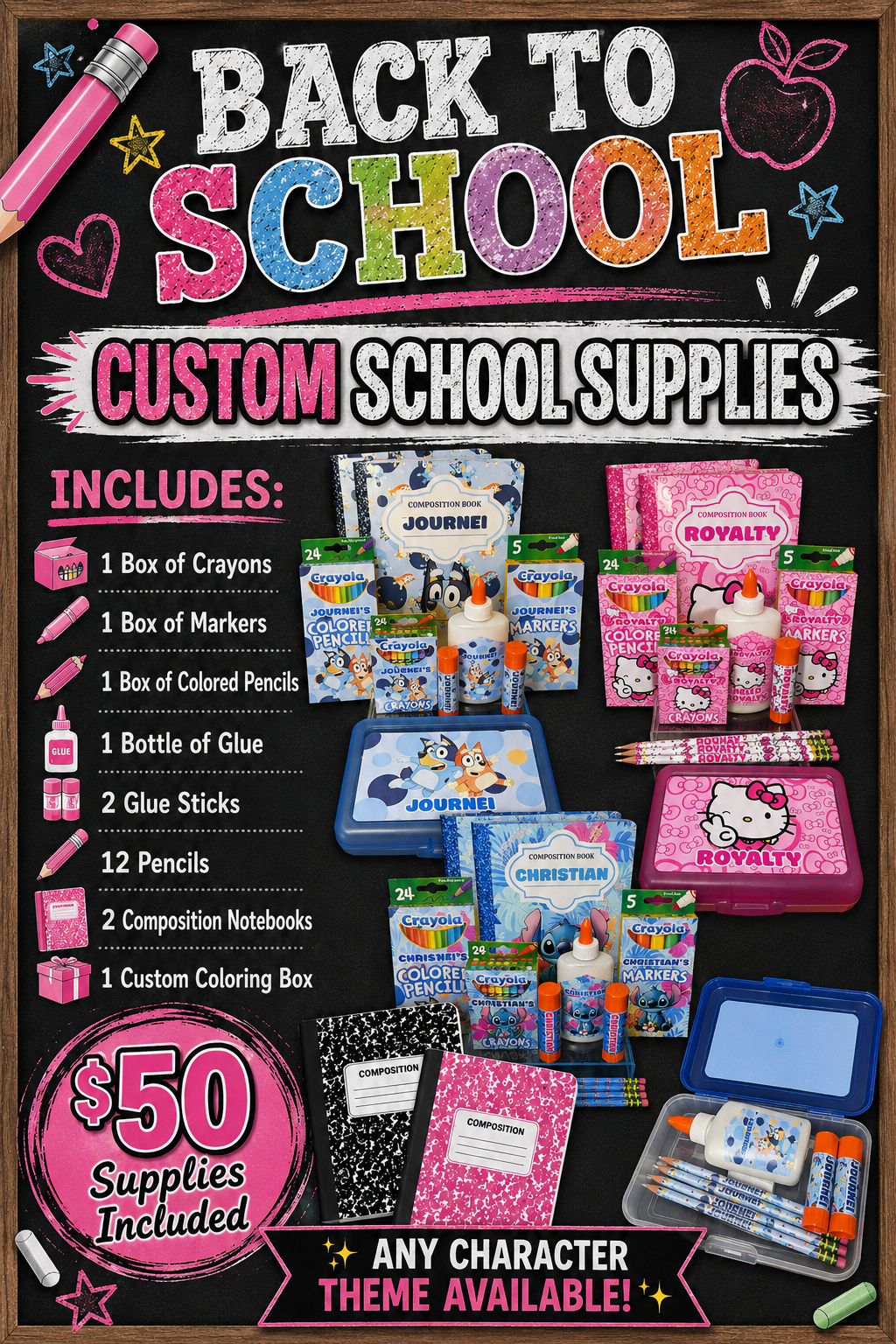 Custom Back to School Supplies
