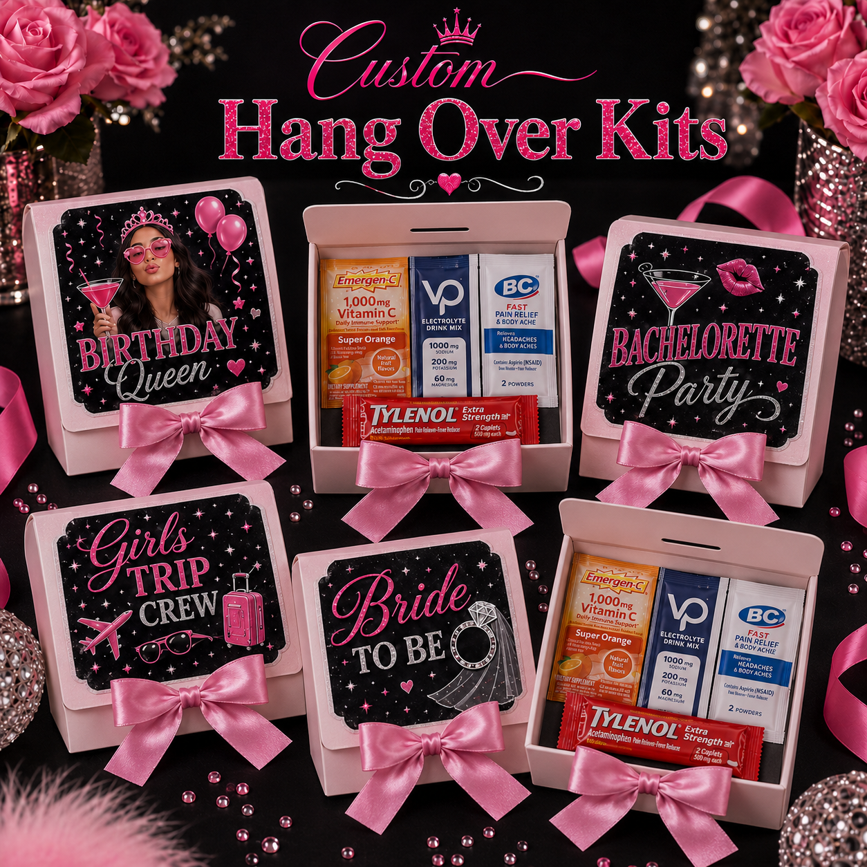 Custom hangover kits
