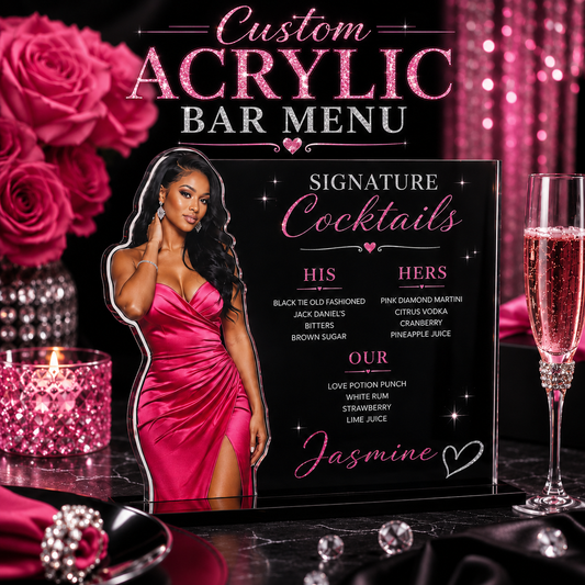 Acrylic Bar Menu Sign