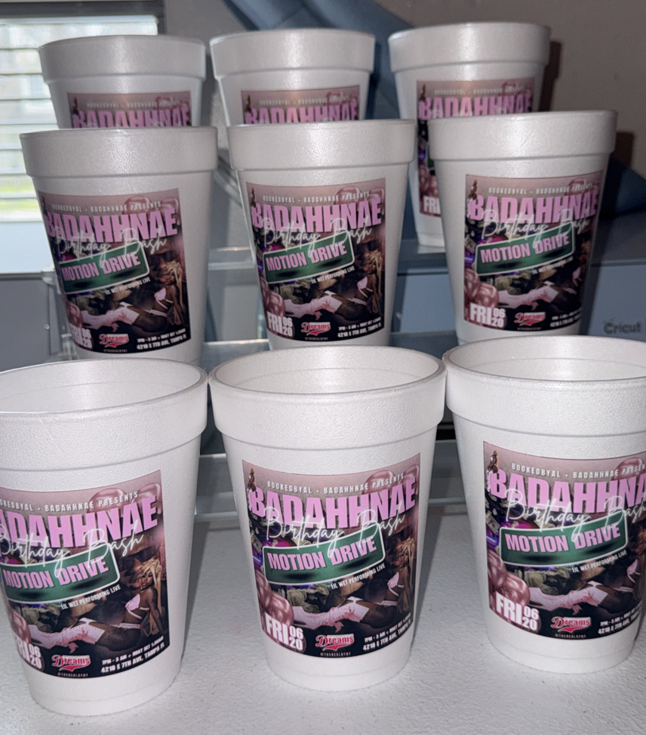 Custom styrofoam cups