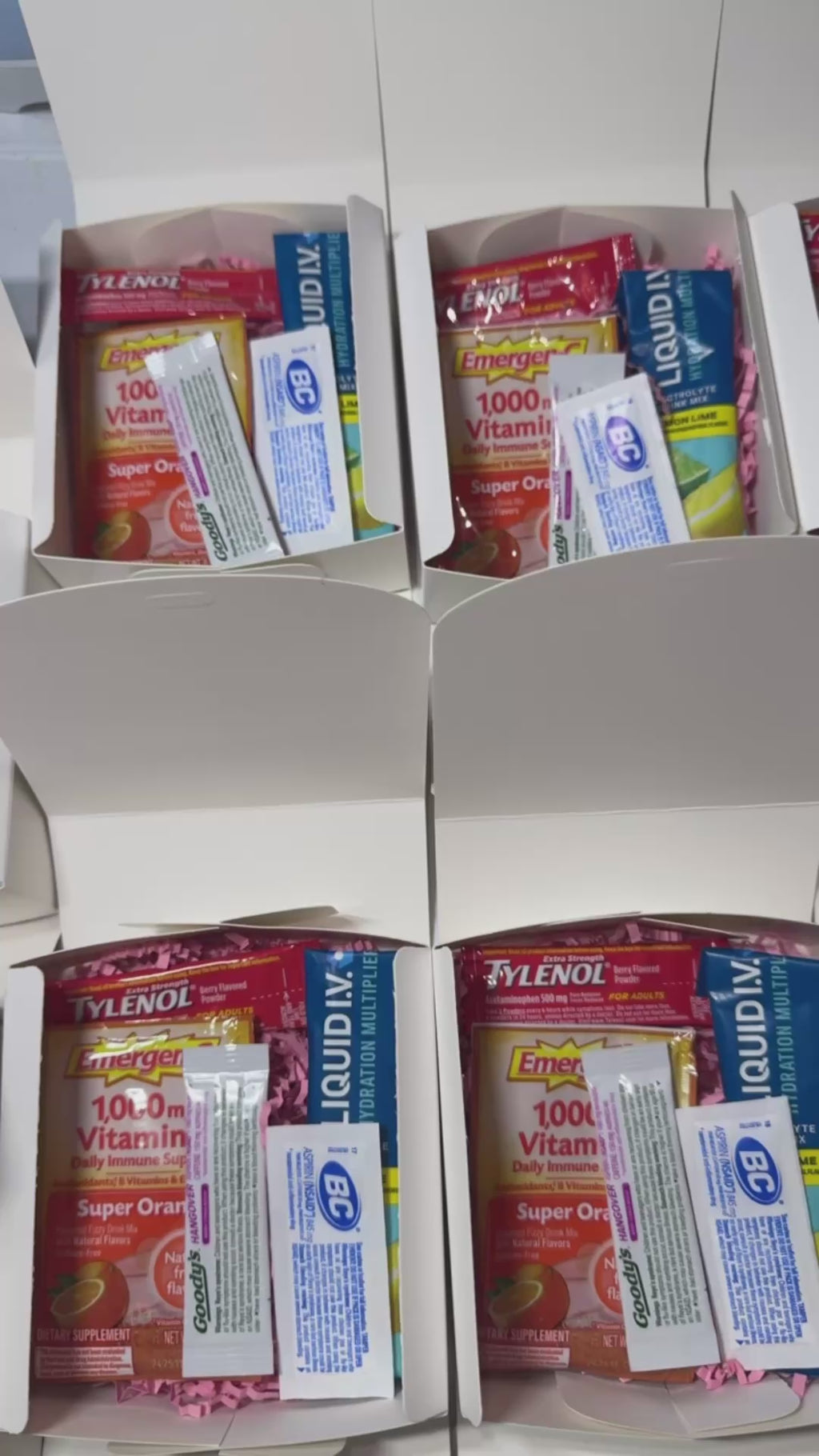 Custom hangover kits